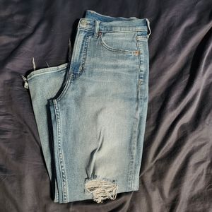 Gap High Rise Cigarette (Vintage Slim) Destructed Jeans